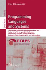 Programming Languages and Systems: 25th European Symposium on Programming, ESOP 2016, Held as Part of the European Joint Conferences on Theory and Pra