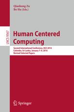 Human Centered Computing: Second International Conference, HCC 2016, Colombo, Sri Lanka, January 7-9, 2016, Revised Selected Papers