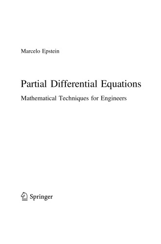 Partial Differential Equations. Mathematical Techniques for Engineers