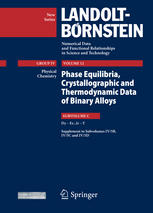 Phase Equilibria, Crystallographic and Thermodynamic Data of Binary Alloys
