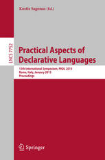 Practical Aspects of Declarative Languages: 15th International Symposium, PADL 2013, Rome, Italy, January 21-22, 2013. Proceedings