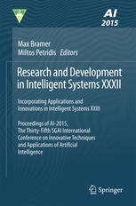 Research and Development in Intelligent Systems XXXII: Incorporating Applications and Innovations in Intelligent Systems XXIII