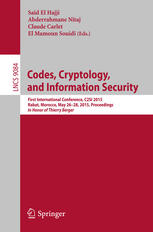 Codes, Cryptology, and Information Security: First International Conference, C2SI 2015, Rabat, Morocco, May 26-28, 2015, Proceedings - In Honor of Thi