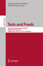 Tests and Proofs: 9th International Conference, TAP 2015, Held as Part of STAF 2015, L’Aquila, Italy, July 22-24, 2015. Proceedings