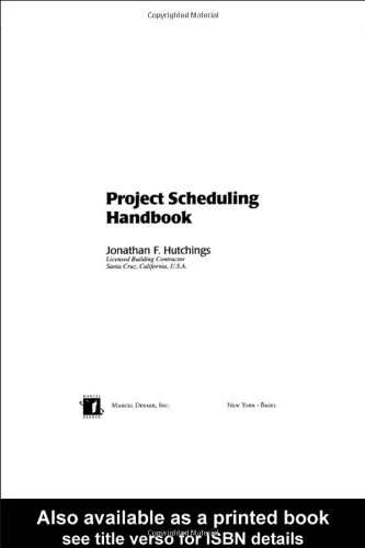 Project Scheduling Handbook (Civil and Environmental Engineering)