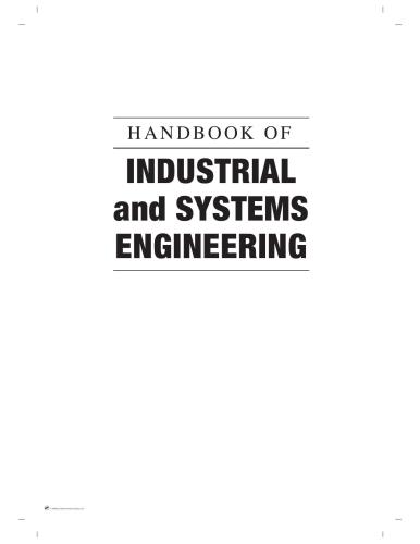 Handbook of Industrial and Systems Engineering (Industrial Innovation Series)