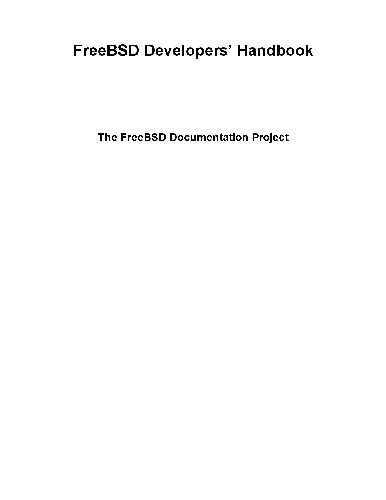 FreeBSD Developers Handbook