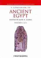 A Companion to Ancient Egypt - Volumes 1&2