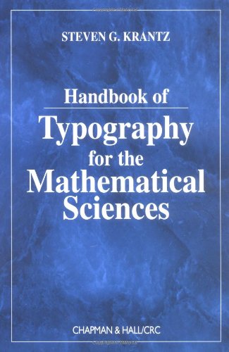 Handbook of typography for the mathematical sciences