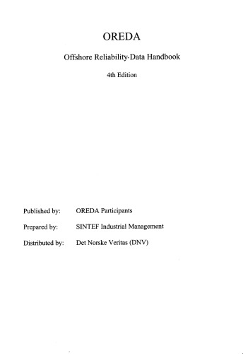 OREDA - Offshore Reliability Data Handbook 2002 - 4th Edition