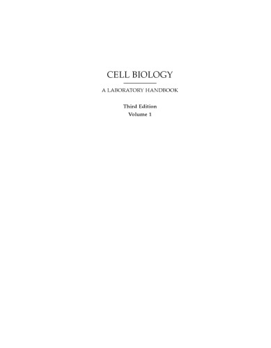 Cell biology : a laboratory handbook