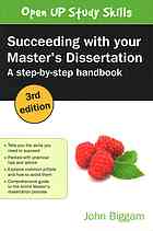 Succeeding with your master’s dissertation: a step-by-step handbook