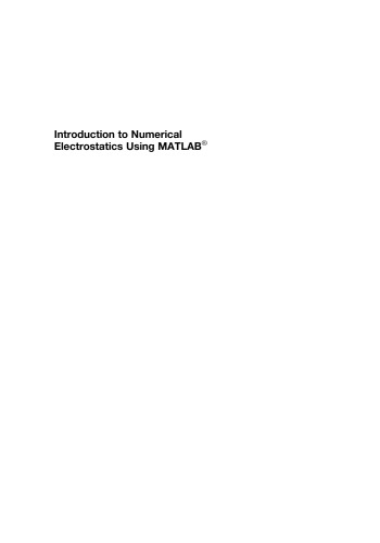 Introduction to Numerical Electrostatics Using MATLAB
