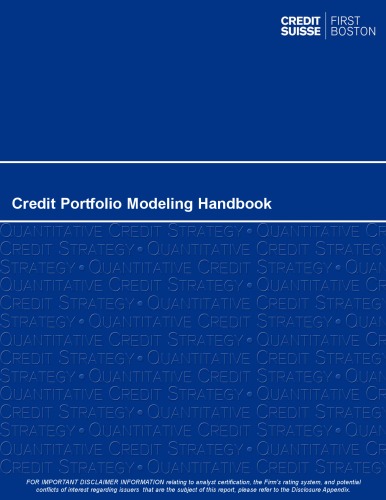 Credit Suisses Credit Portfolio Modeling Handbook