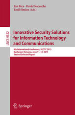 Innovative Security Solutions for Information Technology and Communications: 8th International Conference, SECITC 2015, Bucharest, Romania, June 11-12