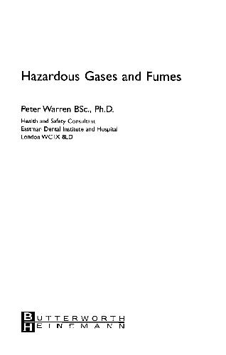 Hazardous Gases and Fumes - A Safety Handbook