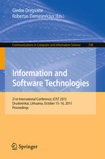 Information and Software Technologies: 21st International Conference, ICIST 2015, Druskininkai, Lithuania, October 15–16, 2015, Proceedings