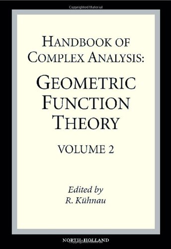 Handbook of complex analysis. Geometric function theory