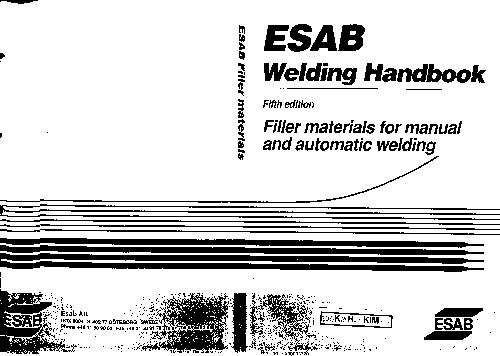ESAB Welding Handbook: Filler Materials for Manual and Automatic Welding