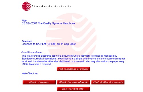 The quality systems handbook