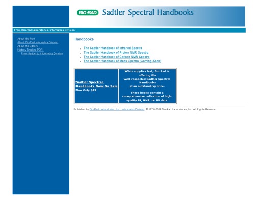 Stadtler Spectral Handbooks (IR, NMR)