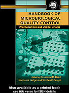 Handbook of Microbiological Quality Control Pharmaceuticals
