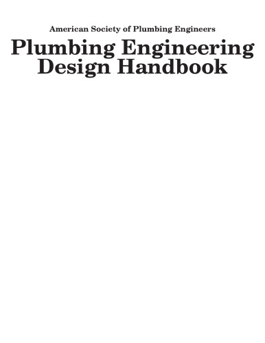 Plumbing Engineering Design Handbook [Vol 1 - Fundamentals]