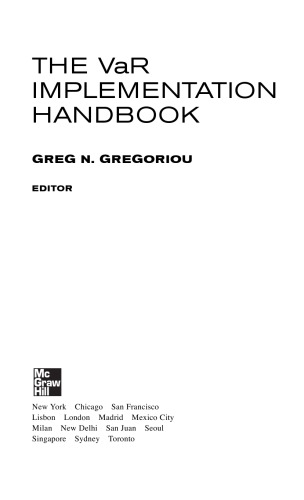 The VaR implementation handbook