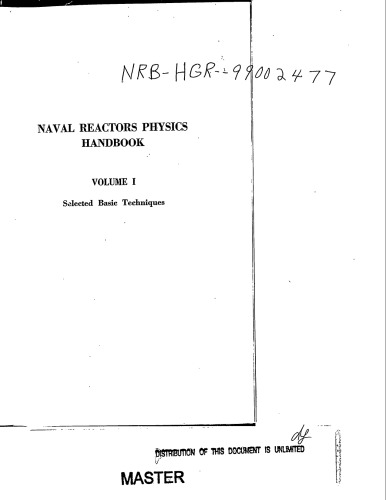 Naval reactors physics handbook