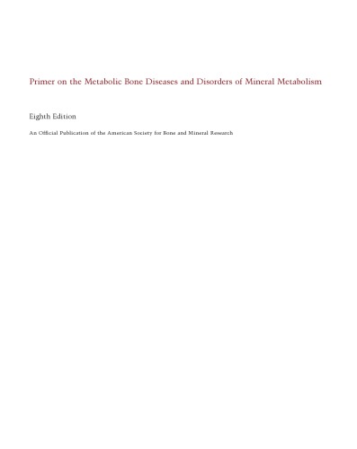 Diseases and disorders of mineral metabolism