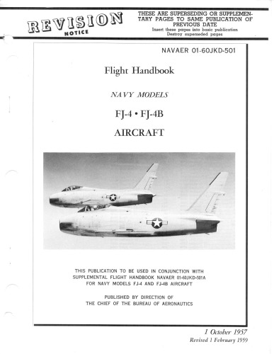 Flight Handbook - Navy Models FJ-4, 4B Aircraft [NAVAER 01-60JKD-501]