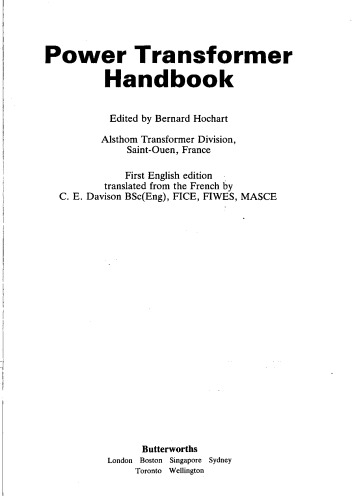 Power Transformer Handbook