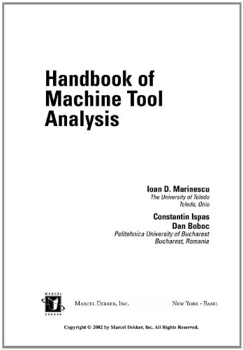 Handbook of Machine Tool Analysis
