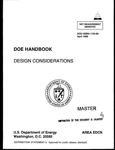 Design Considerations Handbook [nuclear powerplants]