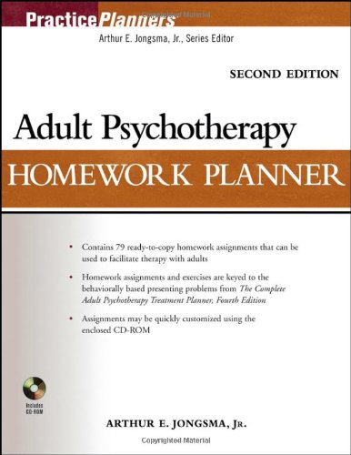 Adult Psychotherapy Homework Planner 2nd Edition (Practice Planners)