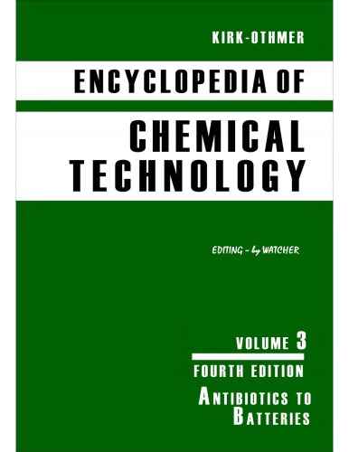 Kirk-Othmer Encyclopedia of Chemical Technology [Vol 03]