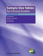 Sample size tables for clinical studies