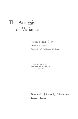 The Analysis Of Variance