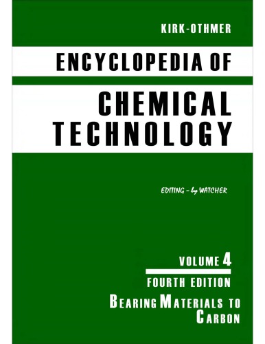 Kirk-Othmer Encyclopedia of Chemical Technology [Vol 04]
