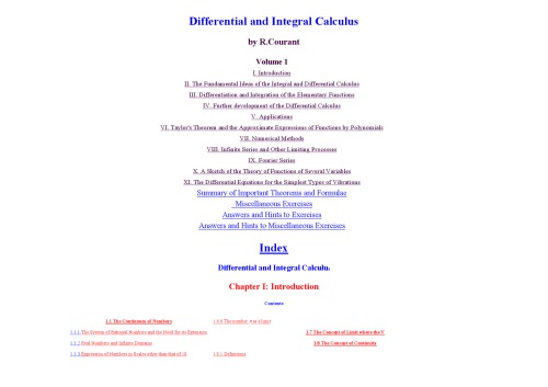 Differential and Integral Calculus [Vol 1]
