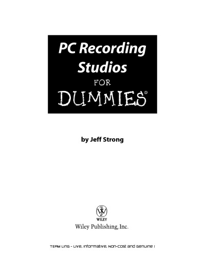 PC recording studios for dummies