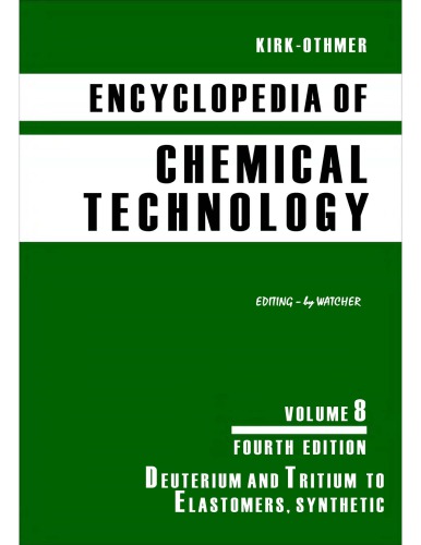Kirk-Othmer Encyclopedia of Chemical Technology [Vol 08]