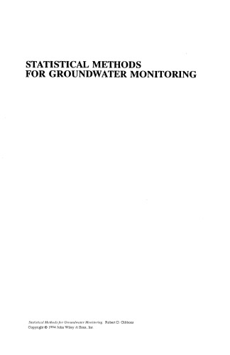 Statistical Methods for Groundwater Monitoring