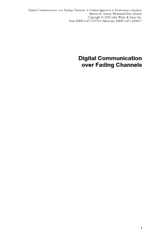 Digital Communication Over Fading Channels: A Unified Approach to Performance Analysis
