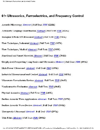 61.Ultrasonics, Ferroelectrics, and Frequency Control
