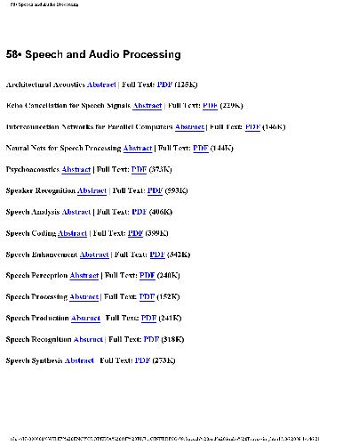58.Speech and Audio Processing