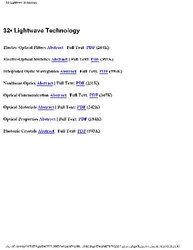 32.Lightwave Technology