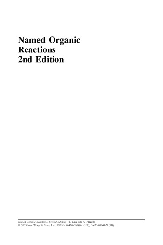 Named Organic Reactions, 2nd Edition