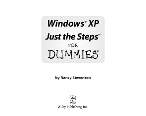 Windows XP just the steps for dummies