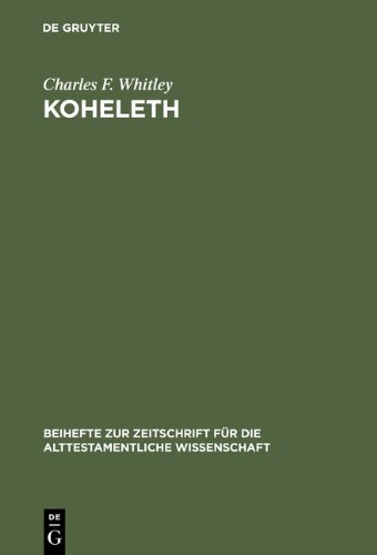 Koheleth: His Language and Thought
